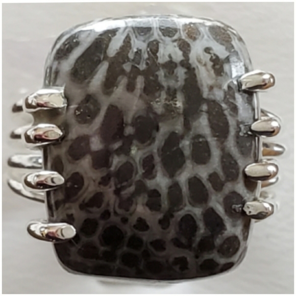 Jewelry - Huge Genuine Rare Black Coral Ring Size 7